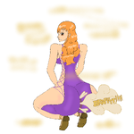  1girl ass big_ass brown_eyes dress farting nami one_piece orange_hair thighs  rating:Explicit score:5 user:Chickensss