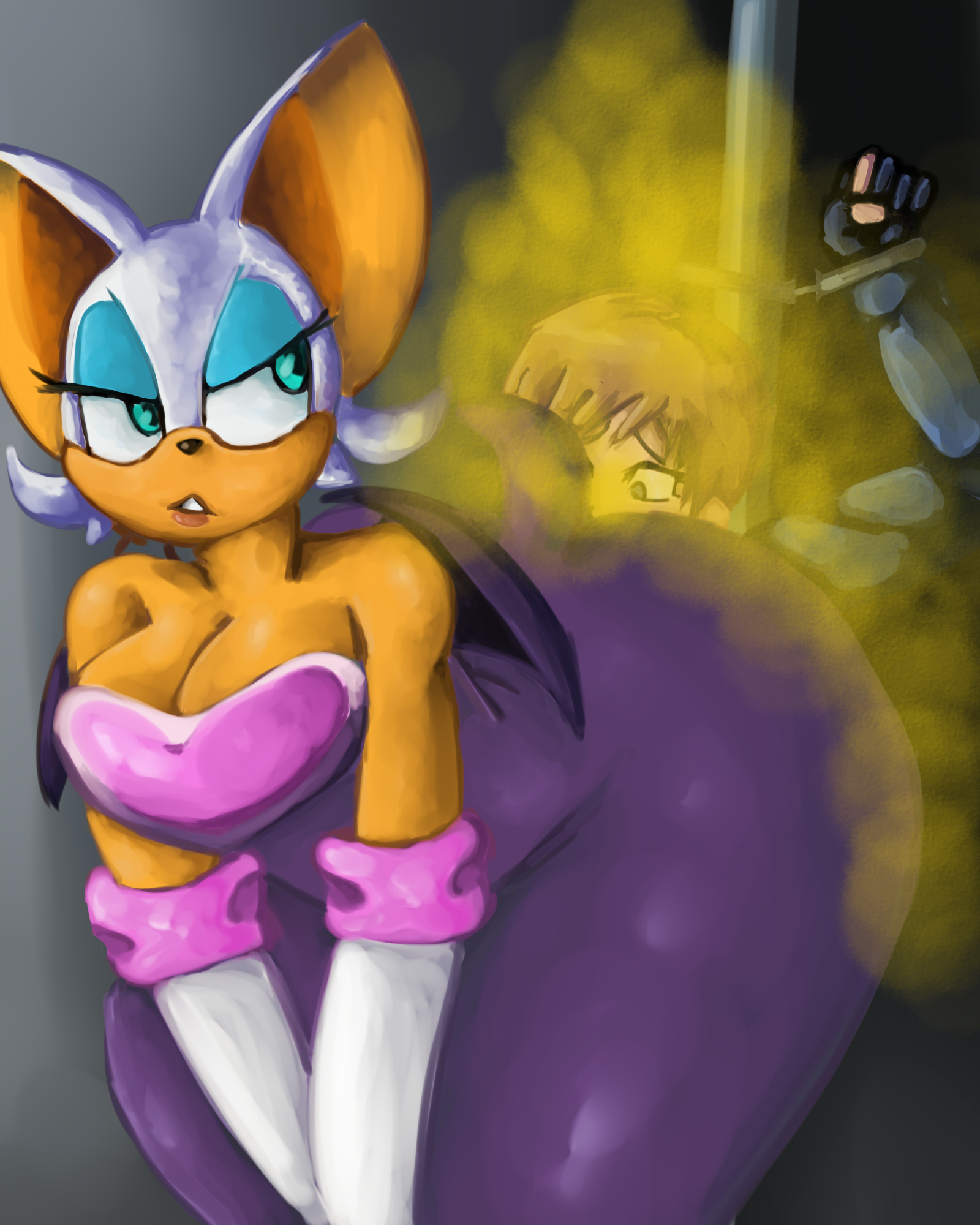 artist:nevan farting rouge_the_bat sonic_(series) tagme.