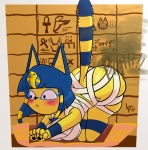  1girl all_fours animal_crossing ankha anthro farting feline nintendo  rating:Safe score:6 user:unsung_soldier