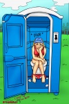 1girl blonde_hair linsdey outhouse scat total_drama_island  rating:Explicit score:5 user:unsung_soldier